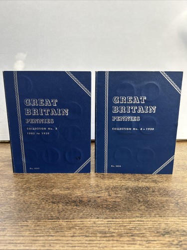 Pair whitman coin folders - whitman,