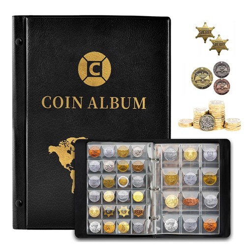 Black coin album - black, coins