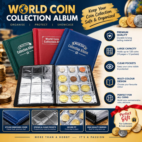 Coin album for 120 - for, coins