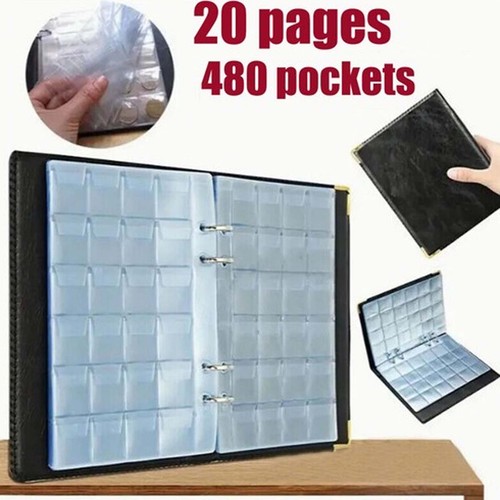 480 coin collecting album book - 480,